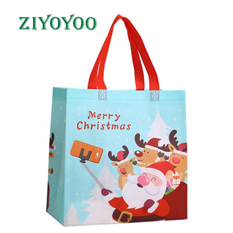 2022 Kids Candy Packing Party Heat-Seal Laminated, Non Woven Fabric Christmas Gift Tote Bag