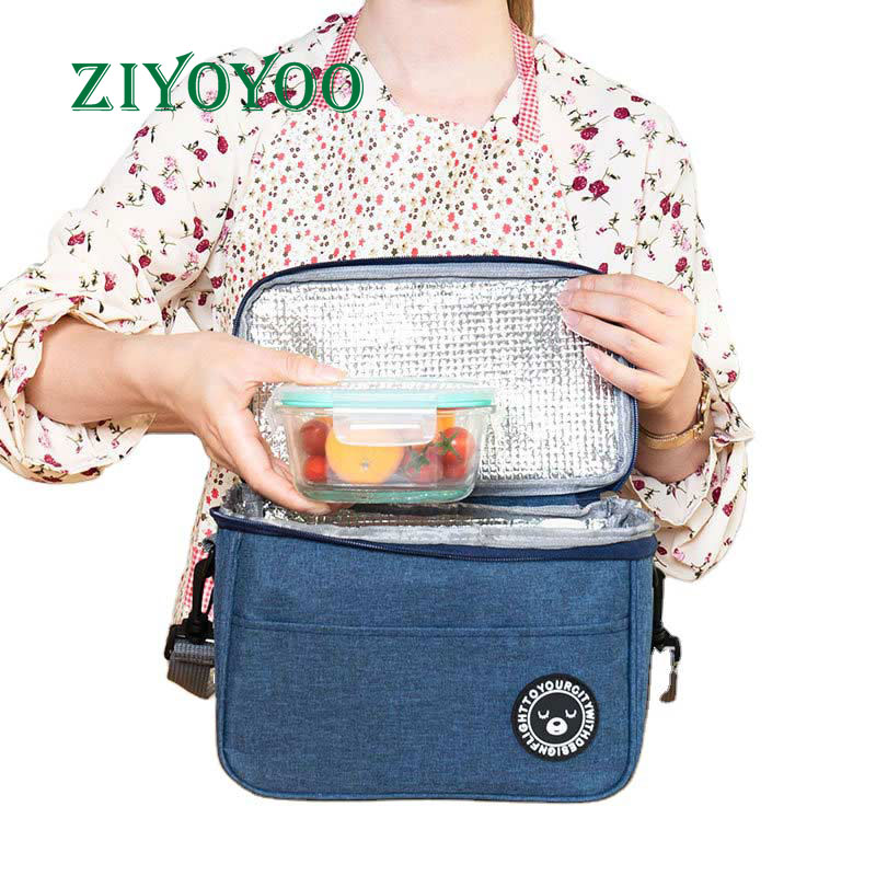 Factory Waterproof Custom Picnic Grocery Food Delivery Nylon Polyester Tote Insulated Cooler Bags Thermal Insulation