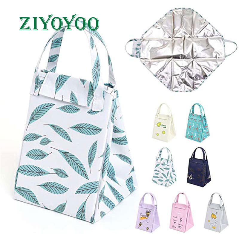 Multifunction Insulated Lunch Bags For Women, Adjustable Expandable Placemat-style Reusable Lunch Tote Bag For Girls