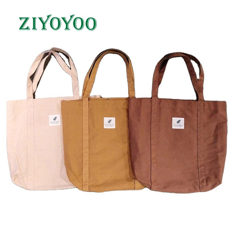 New Canvas Tote Bags For Women, 2021 Large Cotton Cloth Shoulder Shopping Bag, Fabric Handbags Lady Eco Reusable Shopper Bags