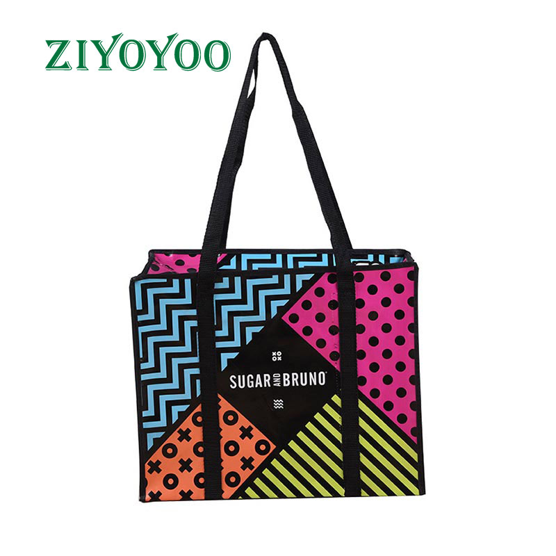 Wholesale High Quality Promotional Shopping Reusable Tote Duffle Non Woven Bag with Zipper