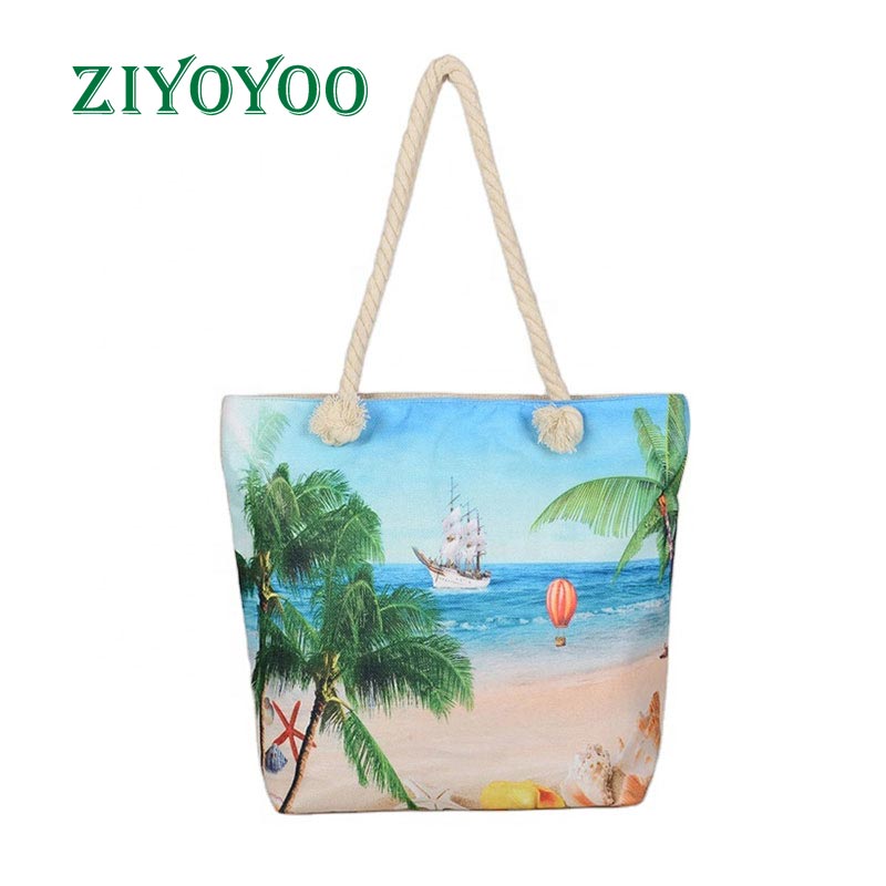 Cotton Beach Bag, Canvas Beach Bag, Custom Beach Bag