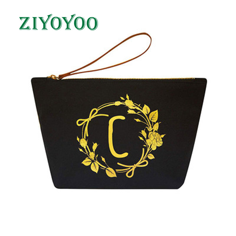 Women Cosmetic Bag, Black Cosmetic Bag, Custom Cosmetic Bag