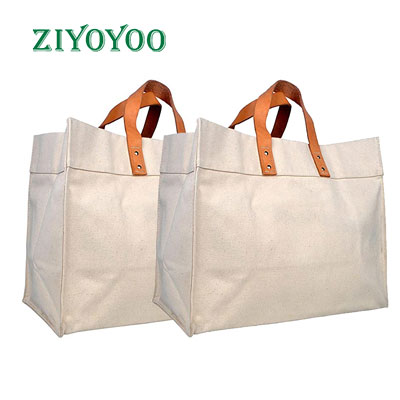 tote bag canvas leather