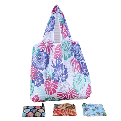 eco polyester foldable shopping bag