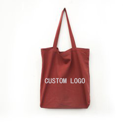custom logo size large cotton canvas shopping tote bag