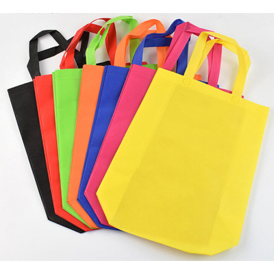 Customized Printed Logo Reusable Promotional Polyester Nonwoven Vest Shopping Tote Bags With Handles