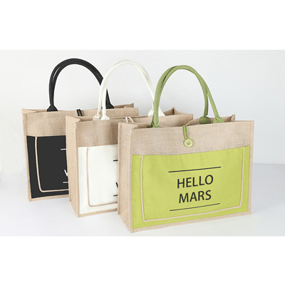 Wholesale Jute Tote Bags with Button