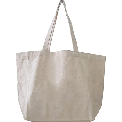 12oz heavy duty canvas tote bag with bottom gusset