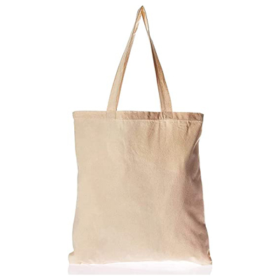 10oz plain white cotton canvas tote bag