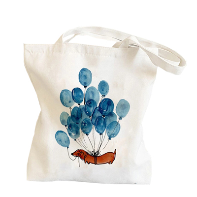 100% cotton shopping custom printed logo beach canvas tote bag