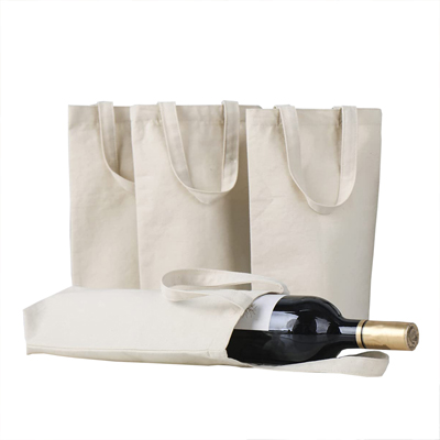 canvas wine tote bag