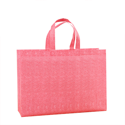 laminated pp pink non woven carry bag